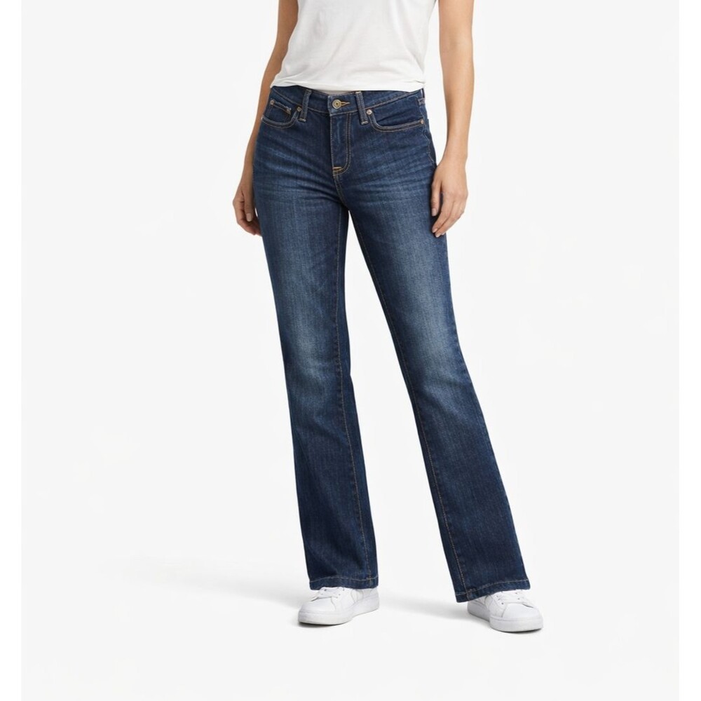 Gap Long & Lean Bootcut Jeans Women’s Size 0 Dark Wash Stretch